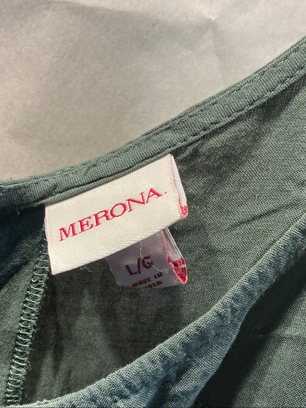 Merona Olive Green Lace-Front Maxi Slip Dress - Picture 2 of 4